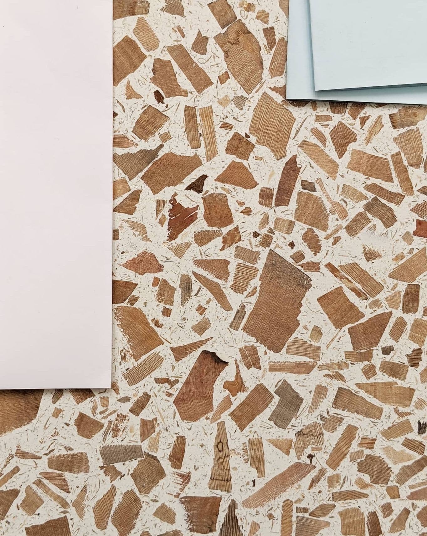 Wood Terrazzo Flat Lay