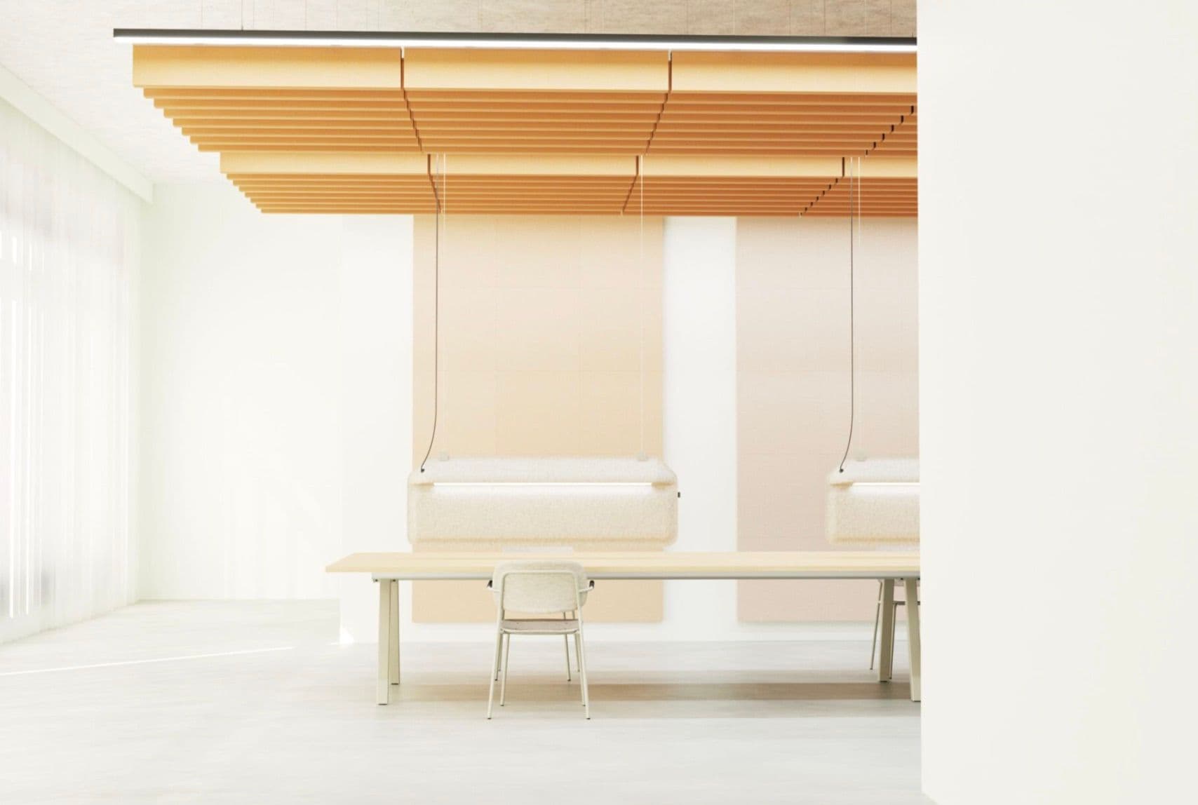 Double Acoustic Baffles Felt Straight