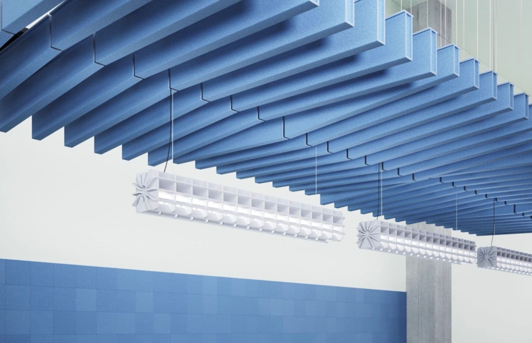 Double Acoustic Baffles Felt Slant