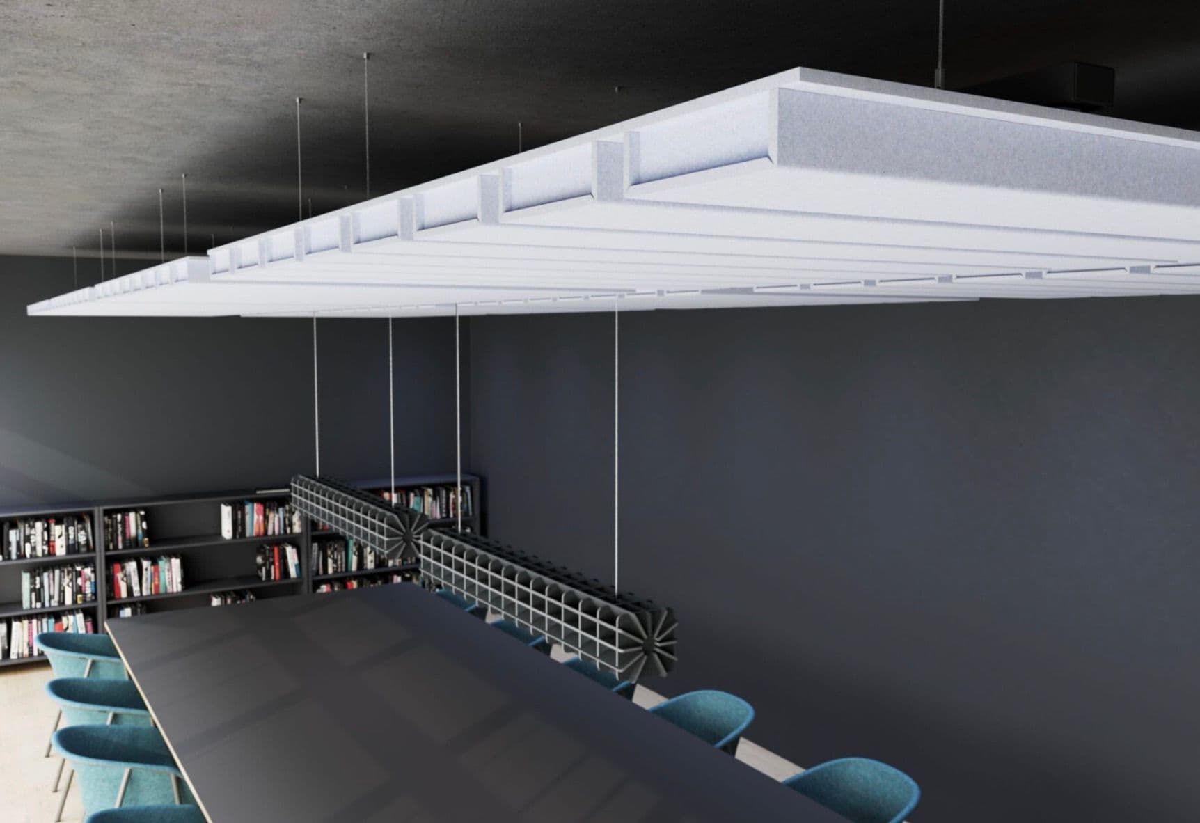 Double Acoustic Baffles Felt Flat