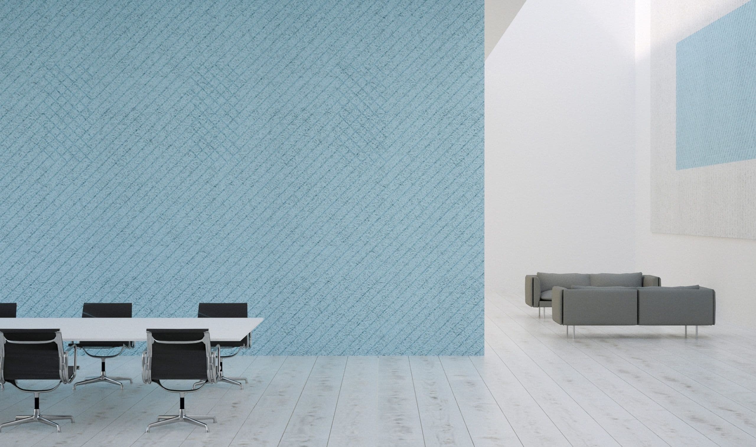 Blue Toned Wood Wool Wall Panels