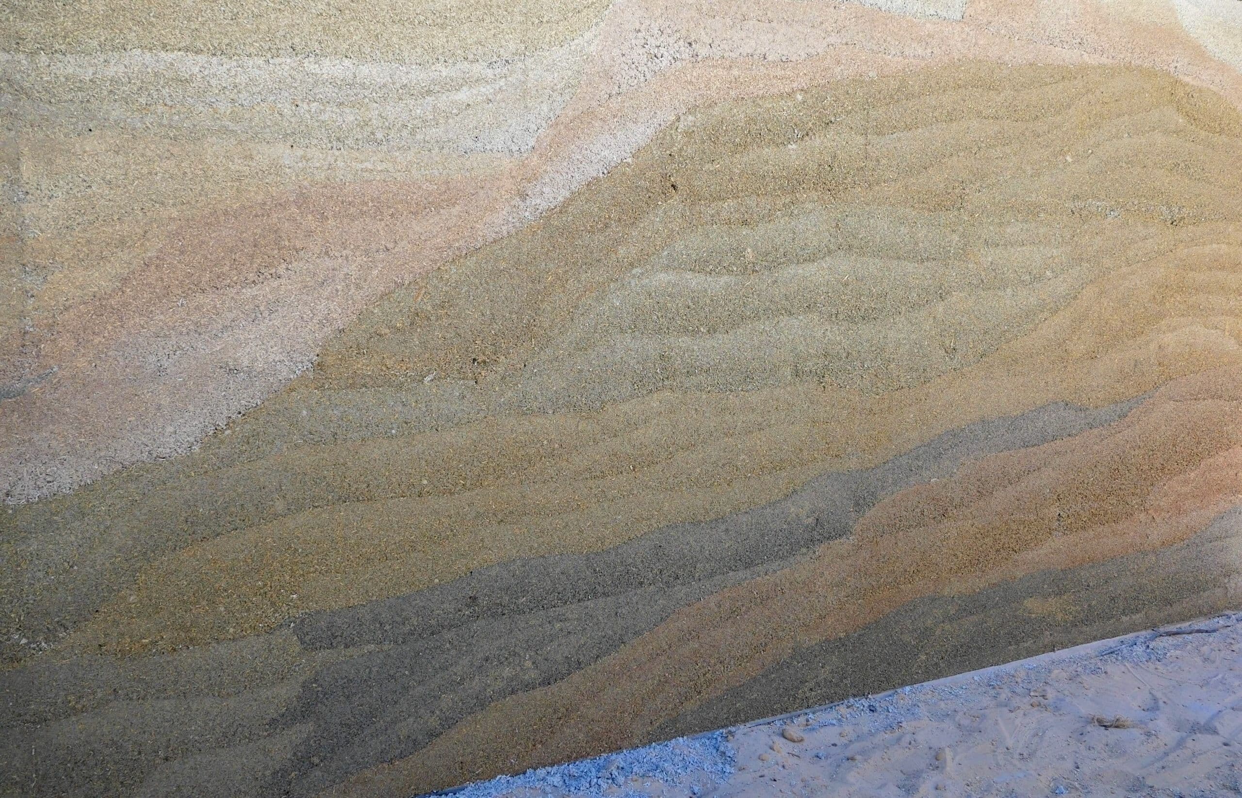 Tradical Hempcrete Wall Exposed Layers